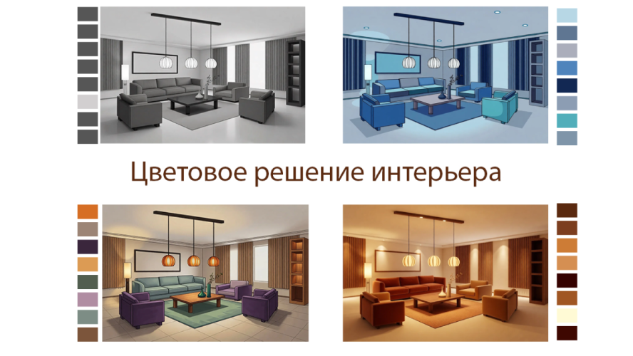 Композиция и цветоведение в интерьере